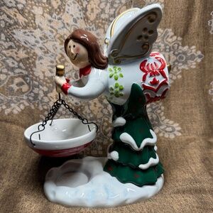 Holiday Christmas Ceramic Angel Votive Joy To The World